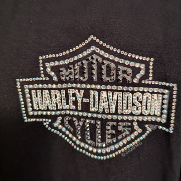 Harley-Davidson Black and White Graphic Long Sleeve - Picture 2 of 6